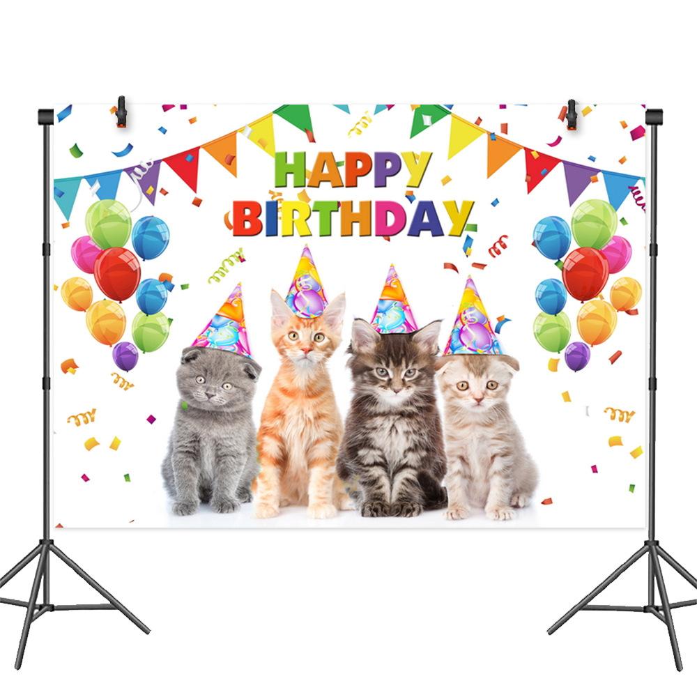 Katzen Partyzubehör Einweggeschirr Pappteller Pappbecher Papierservietten Mädchen Geburtstagsparty Dekoration