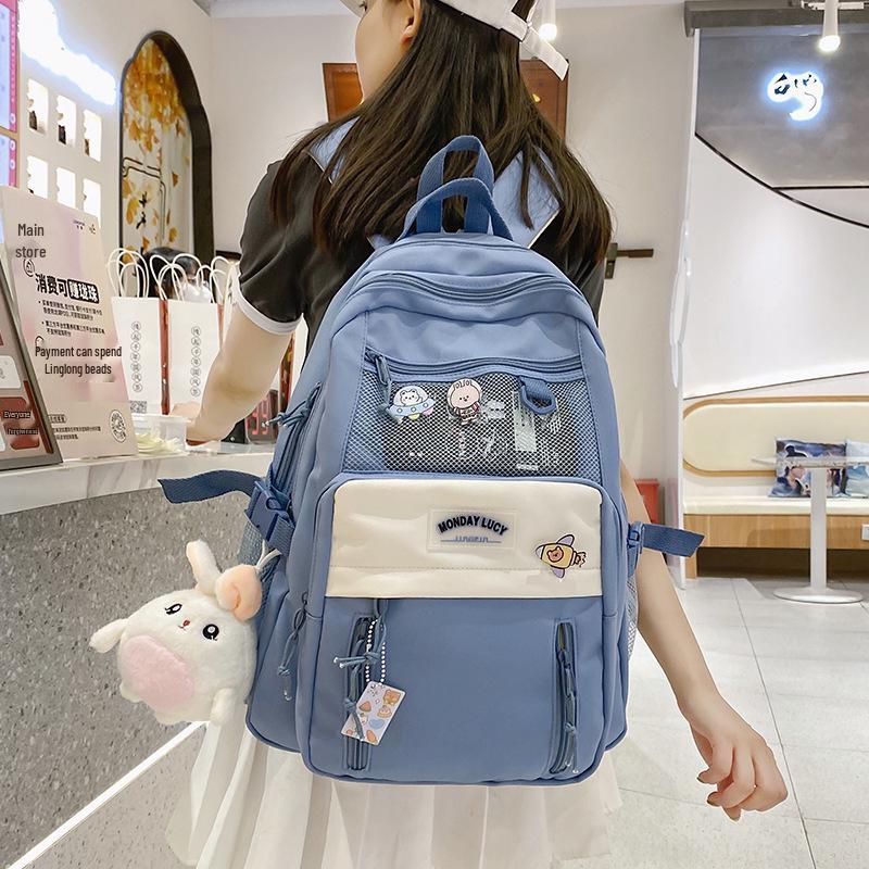 Korean Cartoon Schoolbag for Girls: Stylish Backpack for Elementary to High School Students