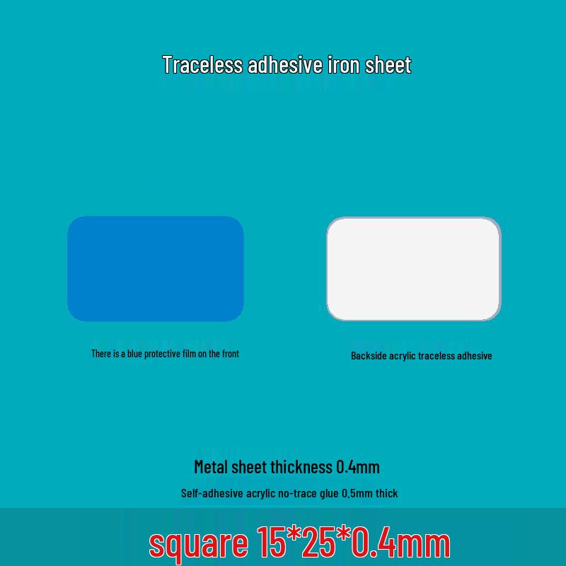 Traceless Adhesive Magnetic Iron Sheet with Acrylic Coating - Available In Stainless Iron