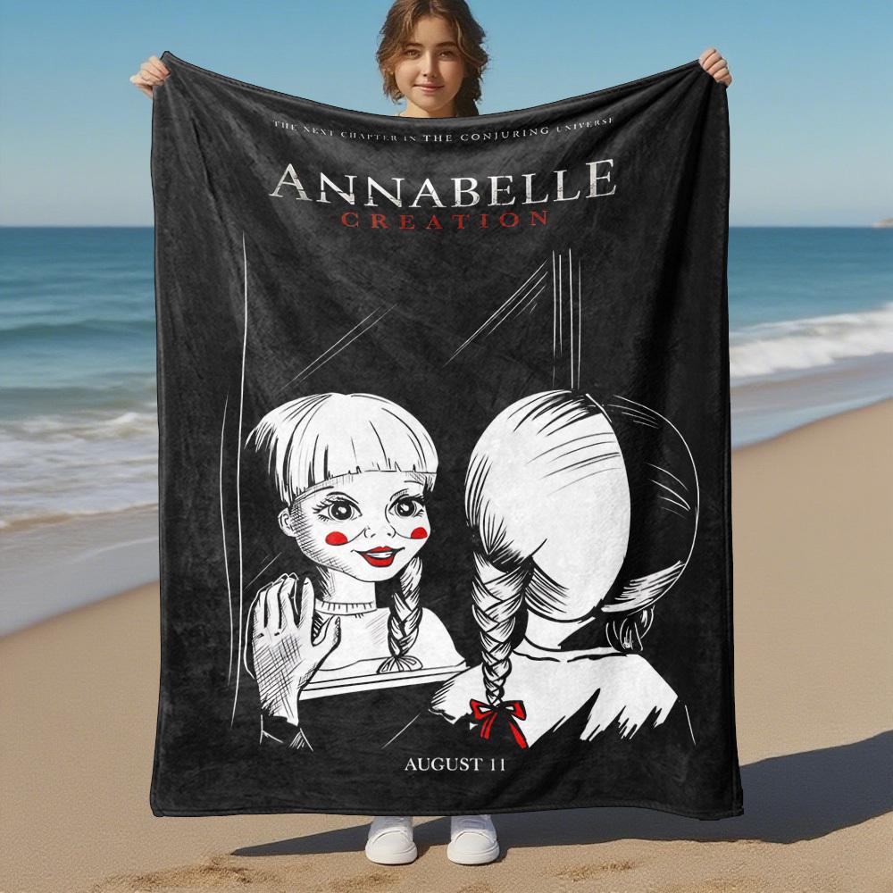 1PC Annabelle Creation Outdoor Flannel Blanket Soft Plush Decor for Picnics, camping,Bedroom, Playroom, Office1150A