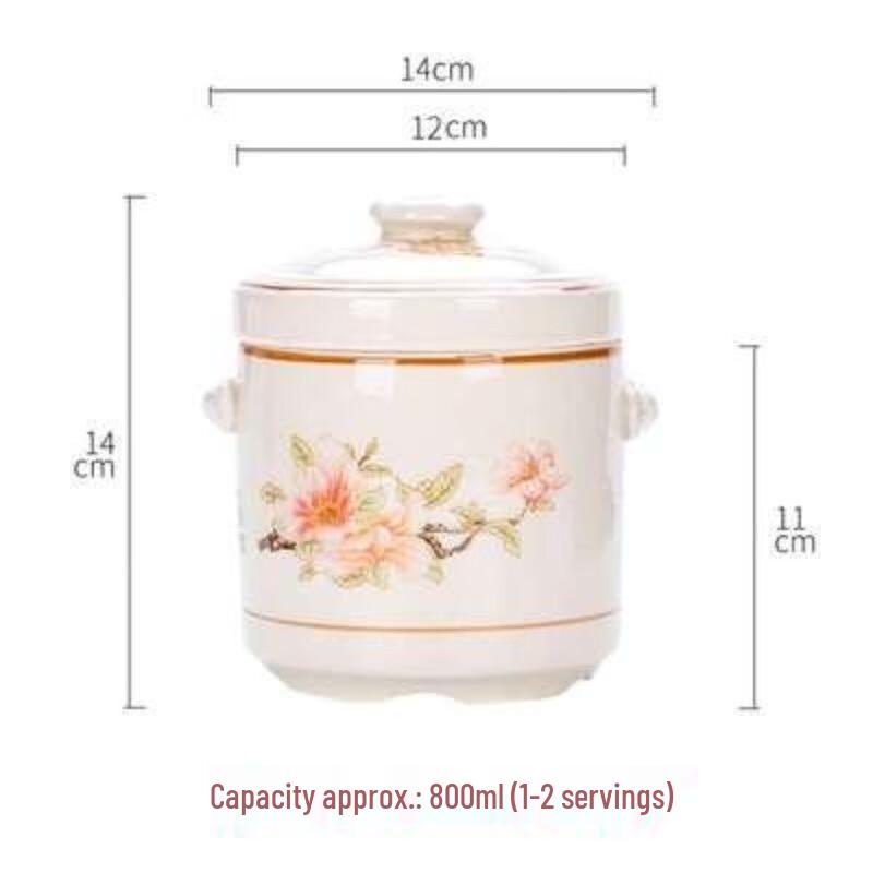 Zhaoran Ceramic Double-Lid Stew Pot