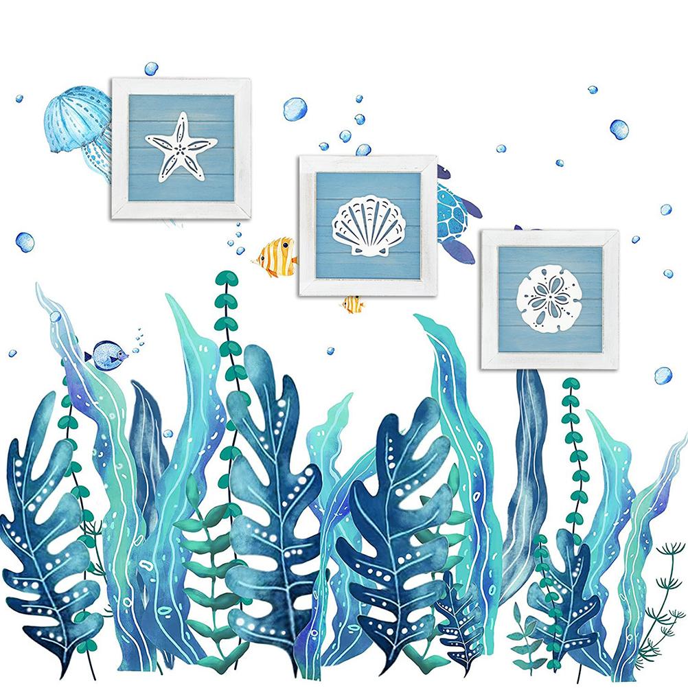 Ocean Theme Beach Wall Decor 3D Wall Art with Starfish Seashell Sand Dollar Vintage Beach Home Bathroom Decor