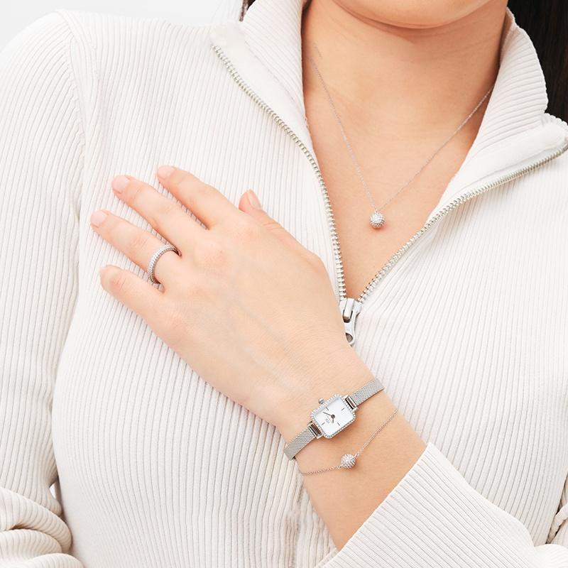 DANIEL WELLINGTON Starry Galaxy Series Cool Wind Synthetic Cubic Zirconia Alloy Brass Rings & Couple Styles for Men and Women N655R613