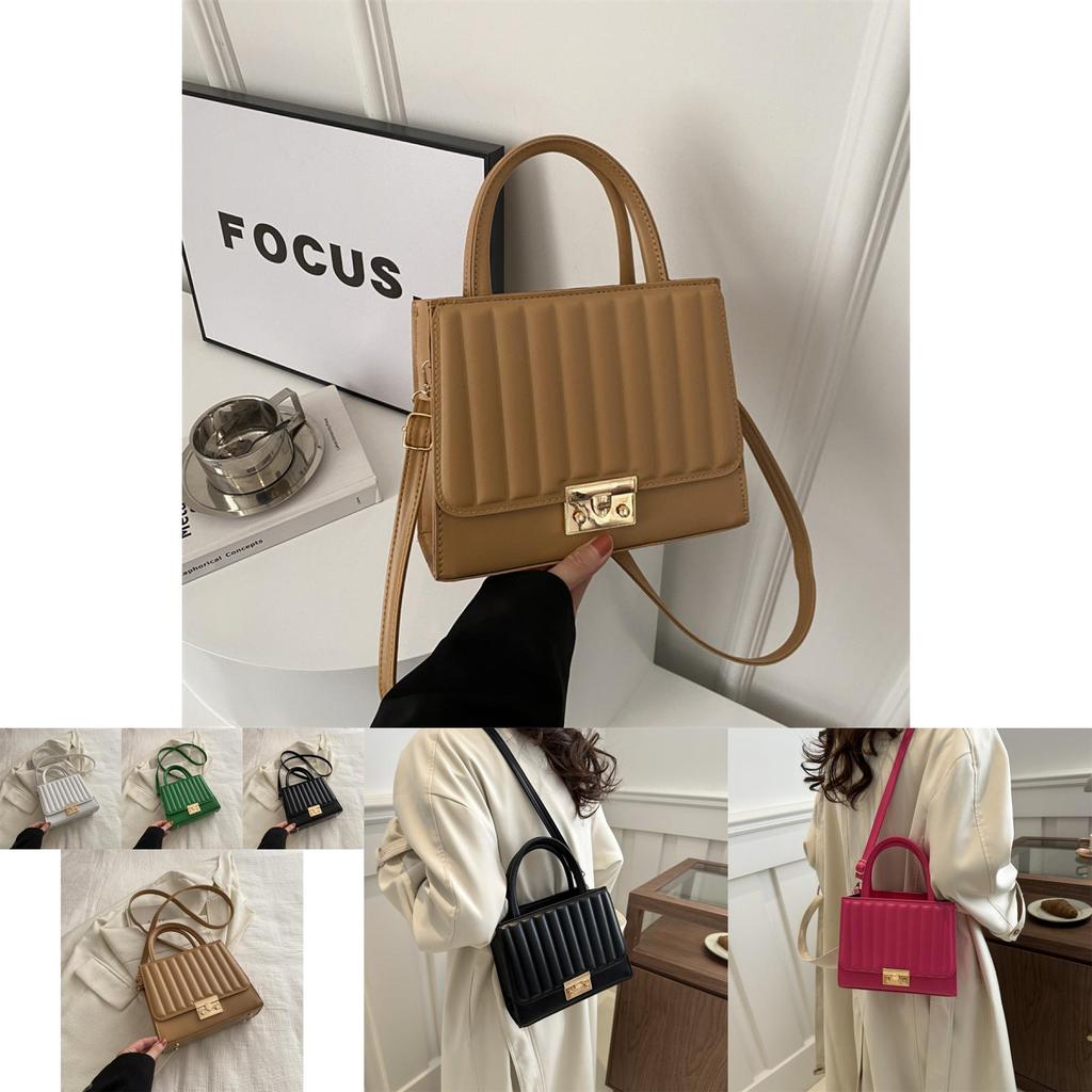 2024 Trendige Vintage Umhängetasche für Damen Lässiger Koreanischer Stil Kleine Quadratische PU Tasche