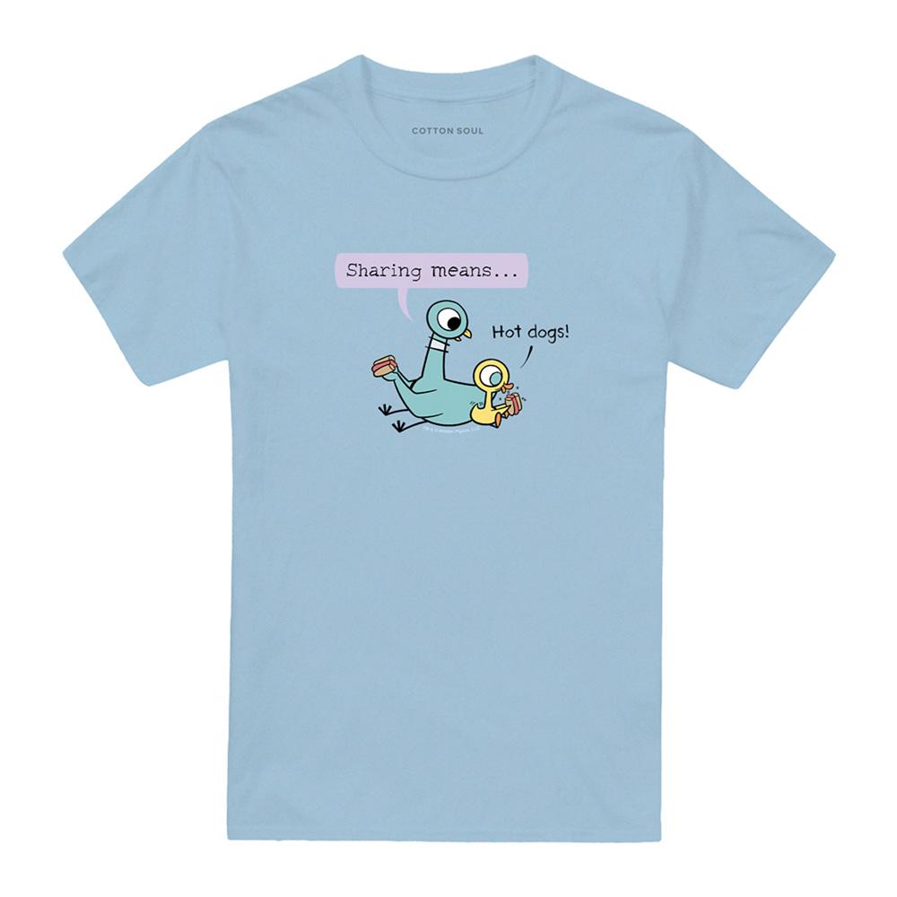 The Pigeon Unisex Adult Sharing Means T-Shirt