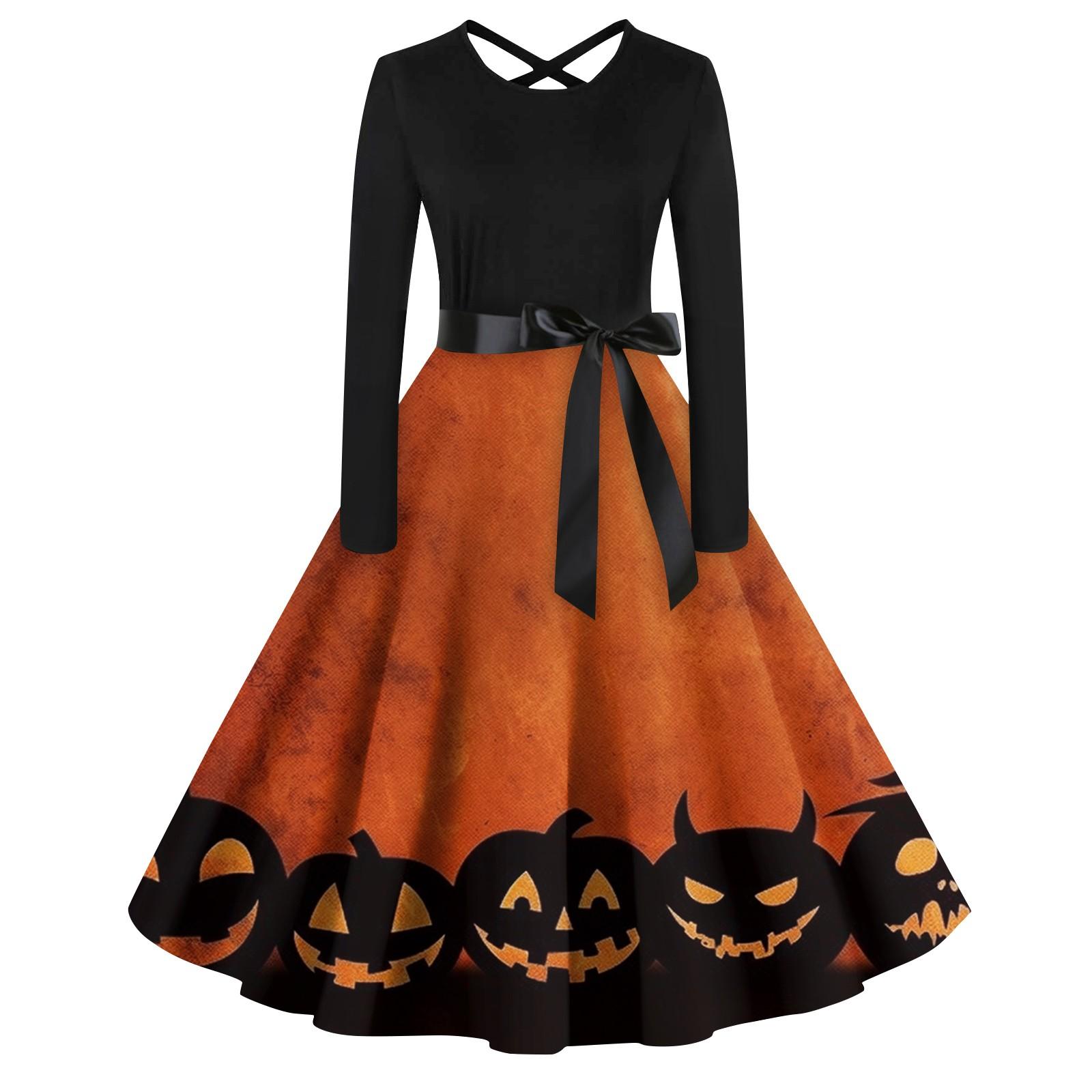 

Женский повседневный пуловер с круглым вырезом и принтом, платье с высокой талией и длинными рукавами