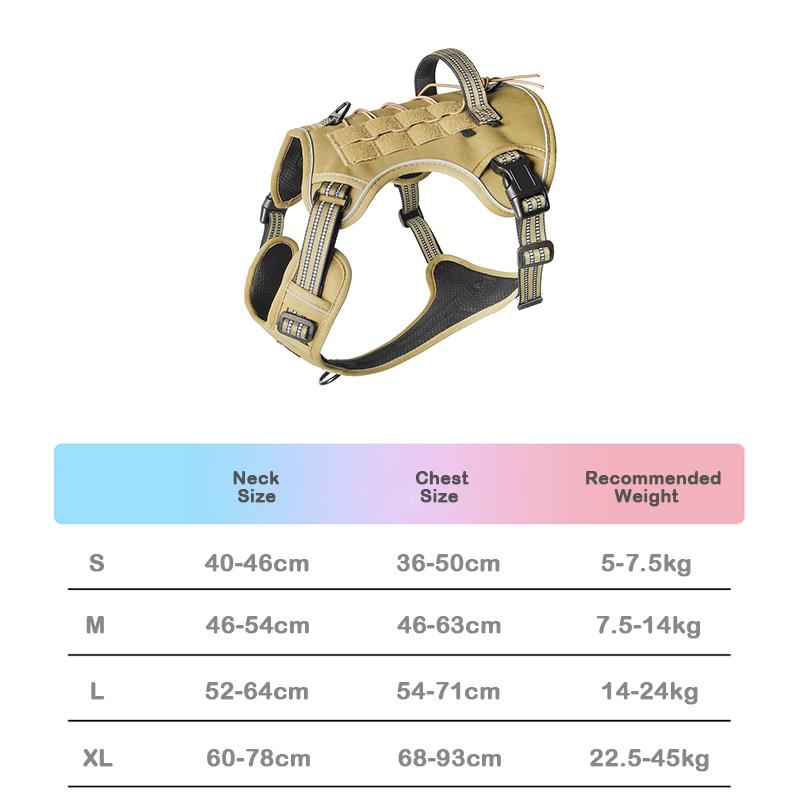 Heavy Duty Tactical Harness for Large Dogs Tactical Military Vest Multi-Functional Adjustable Pet Explosion Proof Training Vest