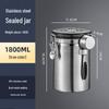 Stainless Steel Airtight Coffee Bean Storage Jar with Breathing Valve & Spoon