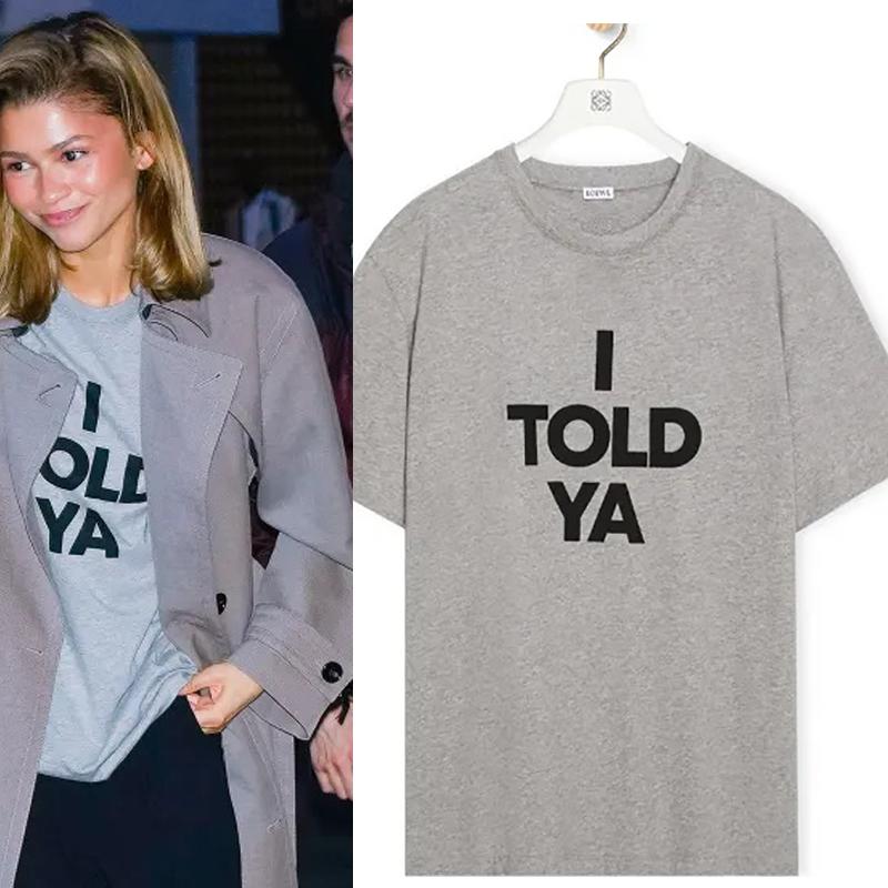 Challengers Zendaya I Told Ya T-shirt Mode Unisexe Esthétique Vintage 2024 T-shirt Unisexe Papeterie pour Poètes T-shirts en Coton