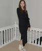 Salon De Yon Line Point Basic Jersey Dress_ Black