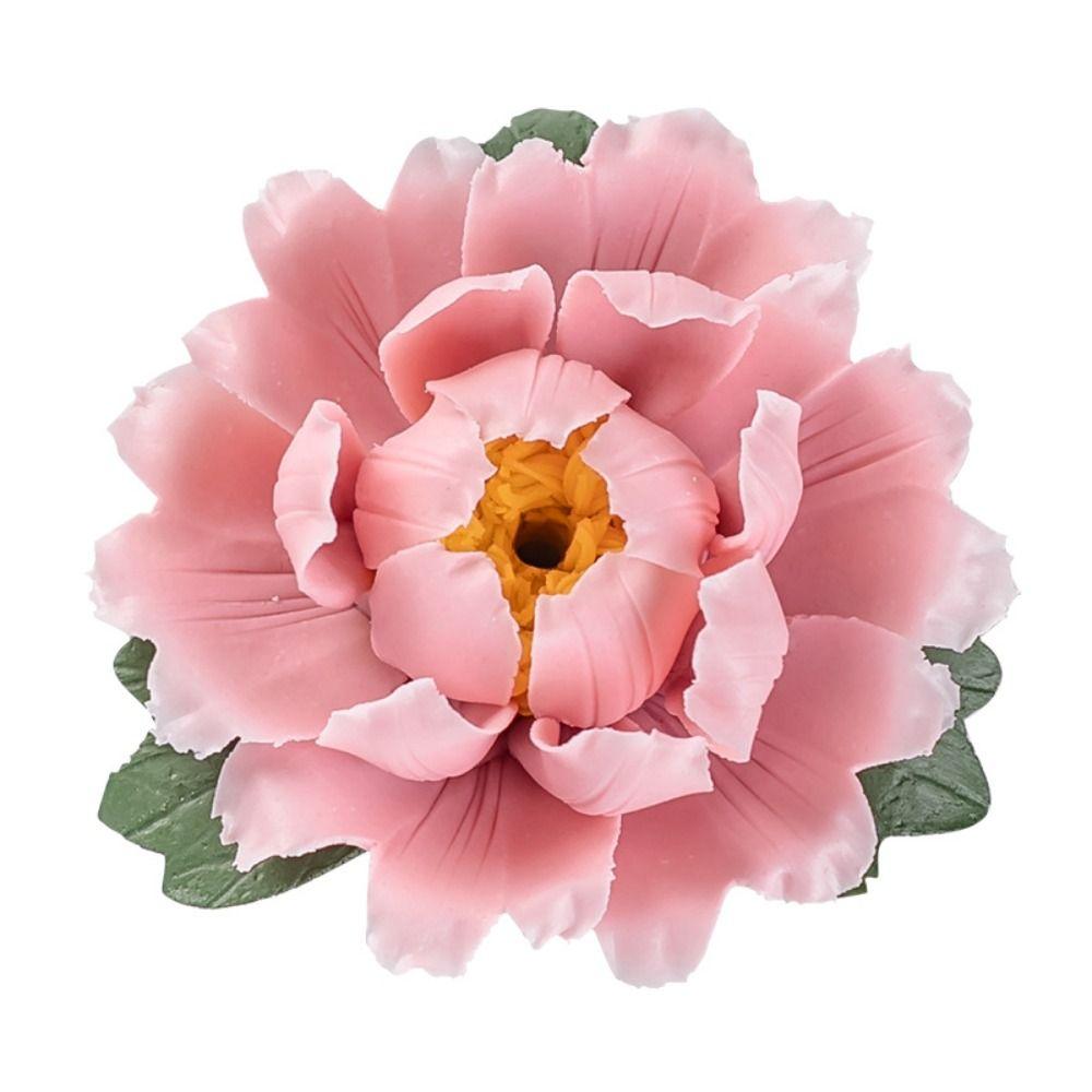 

Пион Роза Пион Подставка для благовоний Ручная работа Керамическая Цветочная Подставка для благовоний Пион Подставки розовый