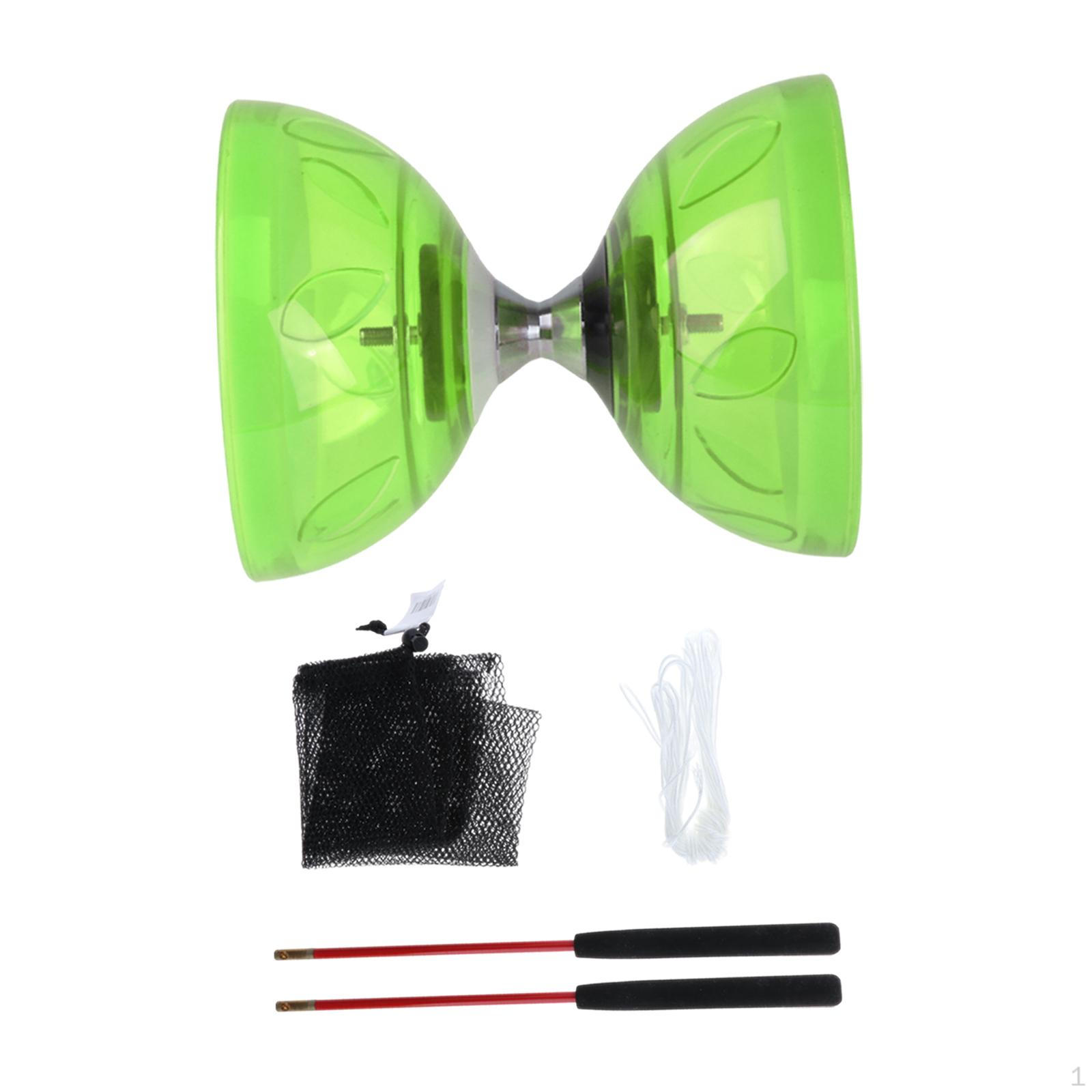 

Китайский набор «Диаболо» с мячом, забавная гибкая легкая классика с палками и веревками S Green