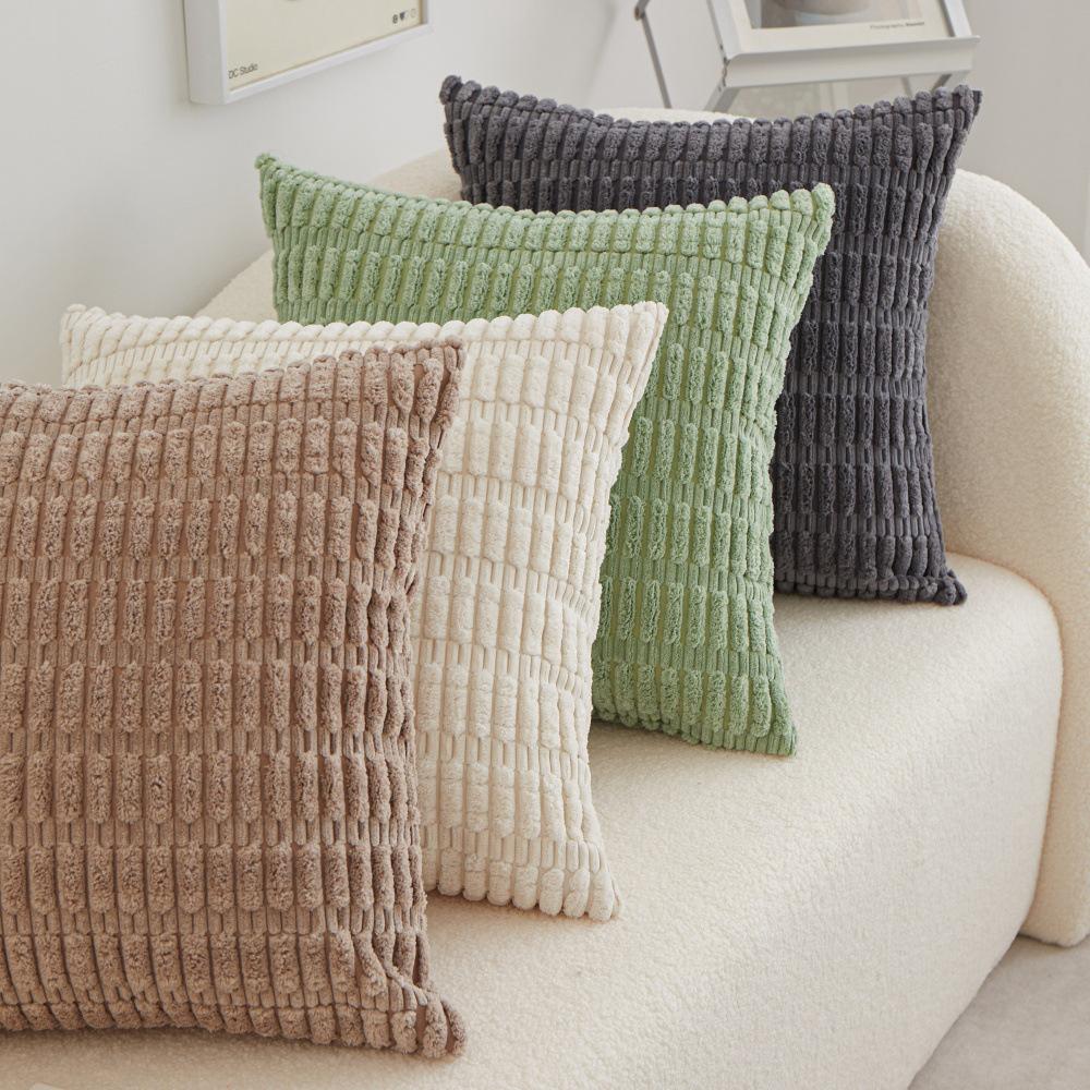 Polyester Short Plush Core Sofa Pillow Light Luxury High-end Cushion Bedside Pillow