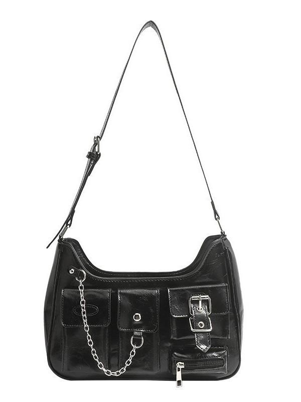 

Korean Versi of Fashiable High-end Texture Armpit Bag, New Multifunctial Trendy Chain Crossbody Bag чёрный