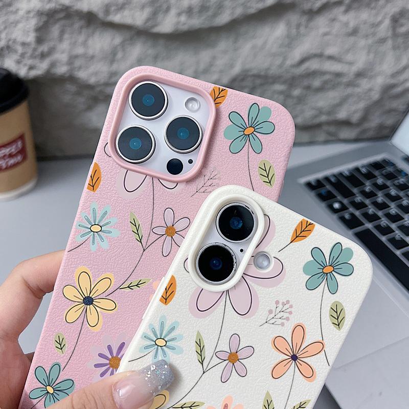 Fall prevention Personalized phone case iphone16pro For iPhone 16 15 Pro Max 16promax 14 13 12 11pro Artistic Flower Pattern