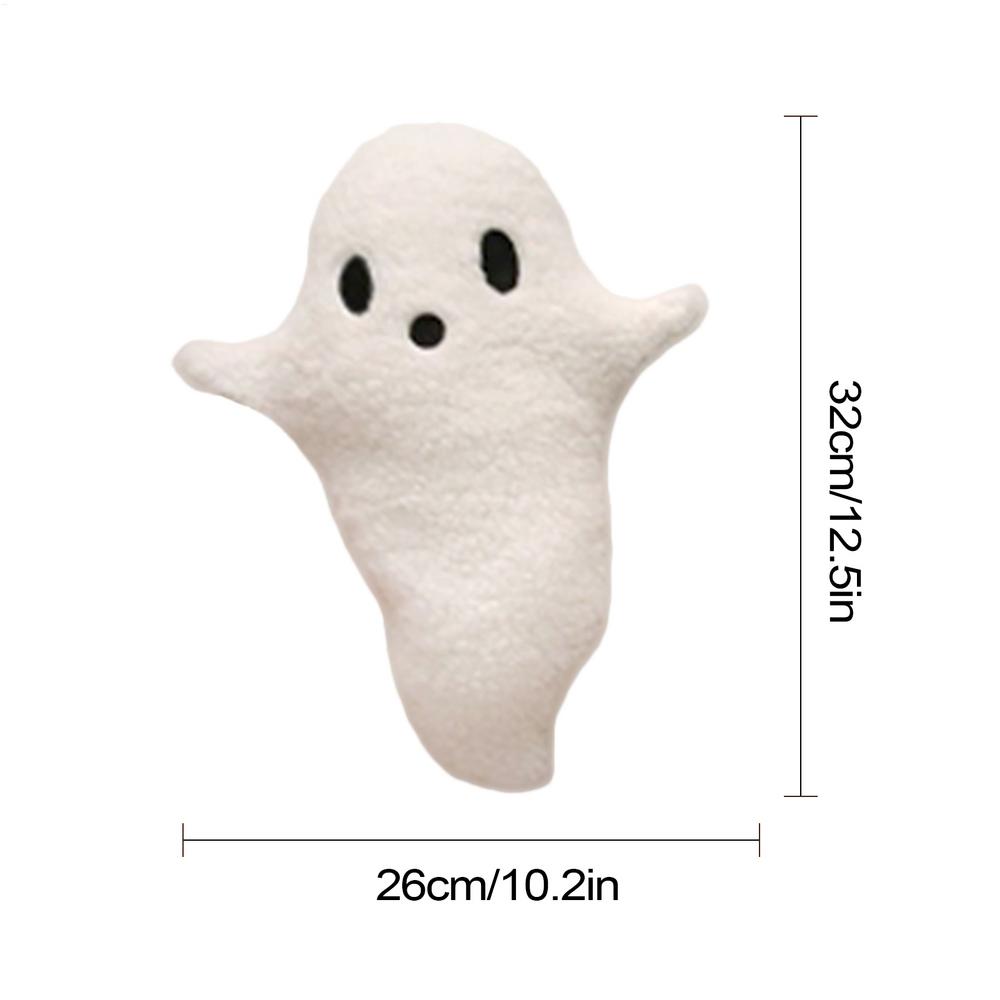 

32cm Cute Halloween Pillow Stuffed Ghost Throw Pillow Soft Cartoon Ghost Doll Toy Stuffed Plushie Home Halloween Decorations