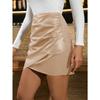 Women's Summer Commuter Casual Short Leather Skirt
