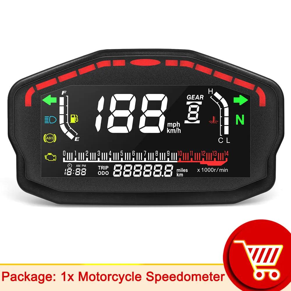AD Digital Display Instrument Panel 12V Speedometer Motorcycle Bracket Odometer Tachometer with Speed & Mileage for CG125 CG150