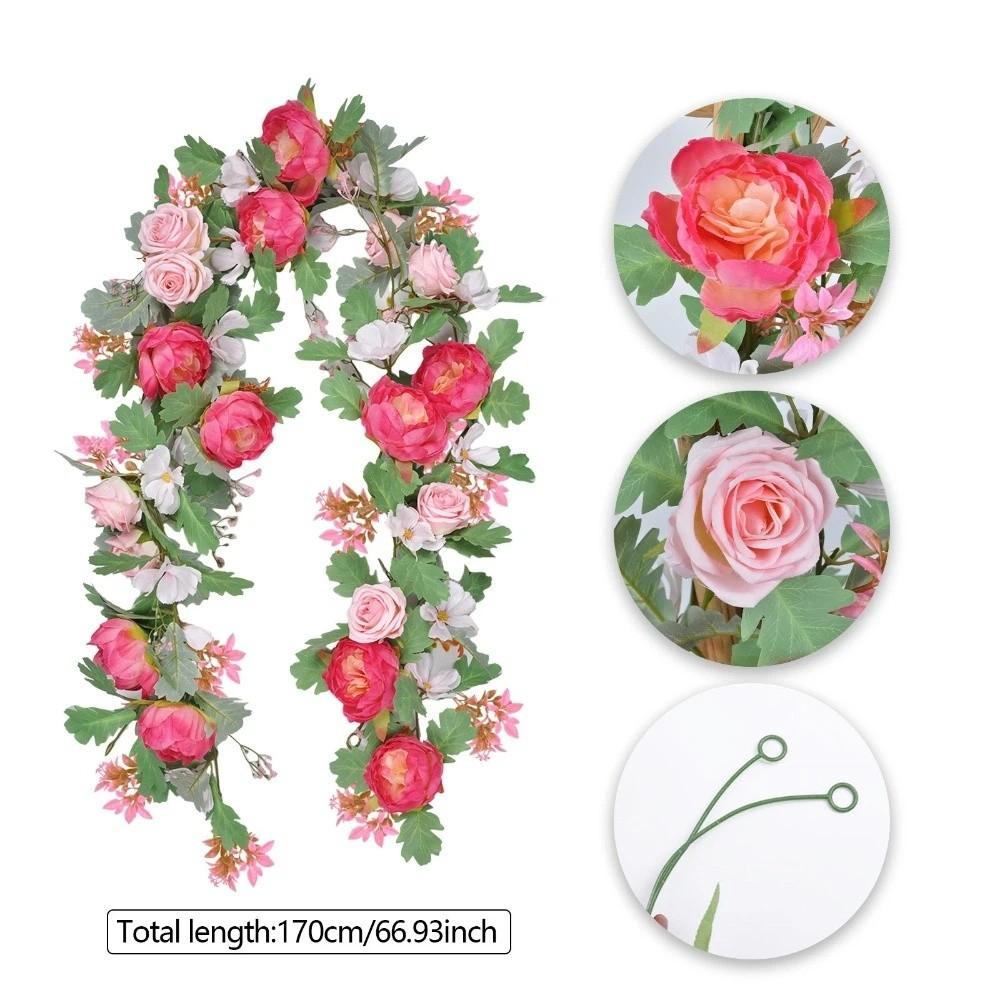 

Romantic Artificial Eucalyptus Leaf Vine Plastic Realistic Butterfly Rattan Decor Lifelike Handmade Fake Hanging Plants