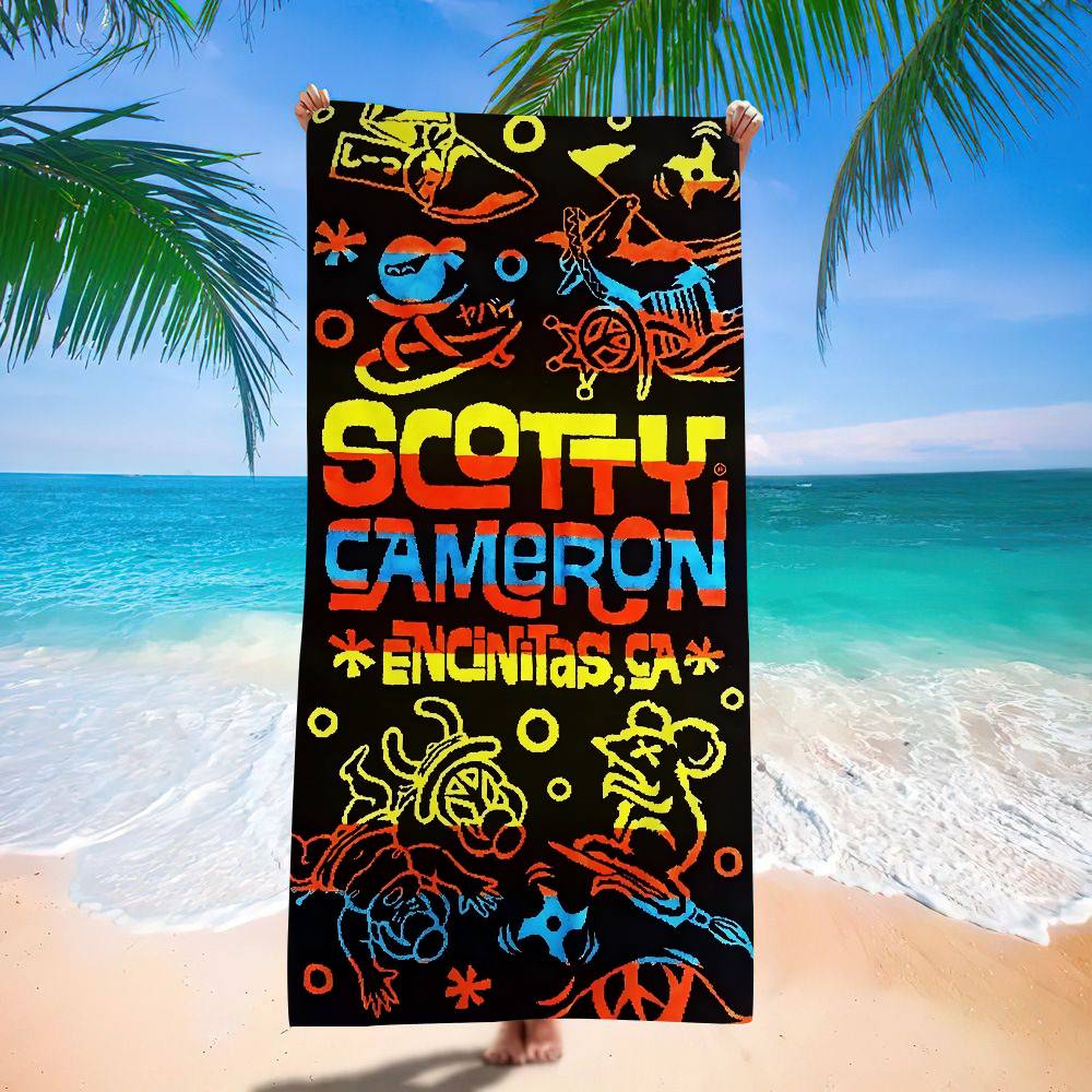 Golf S-scotty C-camerons Anime Anime Beach Swimming Towel Soft Absorbent Washcloth Children's Gifts For Kids Travel Camping Gym
