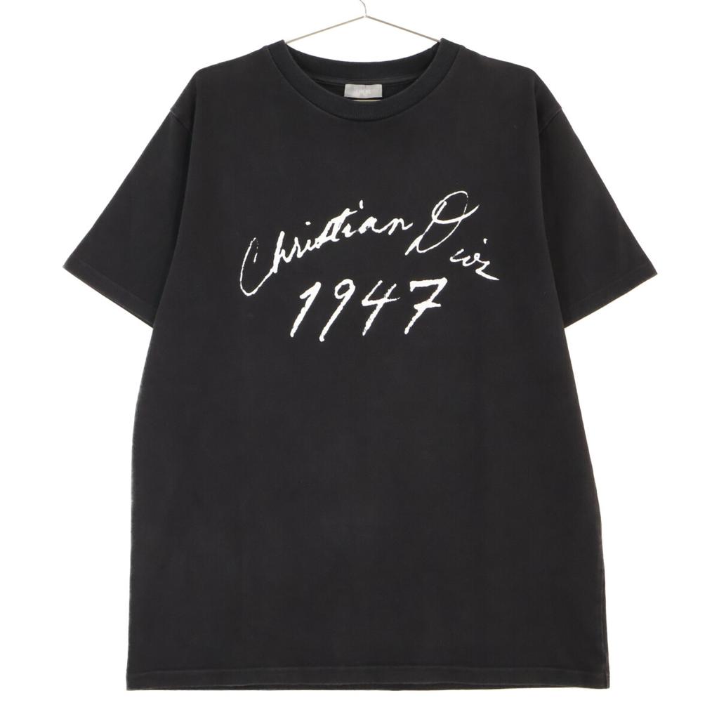 Dior Black 1947 Handwritten T-Shirt Tops L blackUsed