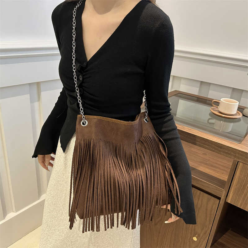 Niche Design Underarm Bag Women, Popular New Shoulder Crossbody Bag, Bohemian Retro Tassel Large Bag, Fashion Ladies Bag
