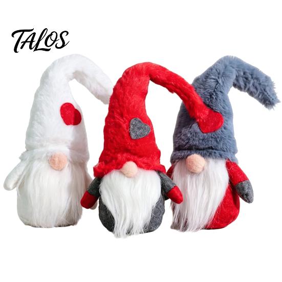 Holiday Gift Ornaments Christmas Faceless Doll Ornament, Plush Gnome Decoration for Home, Xmas Polyester Hanging Decor Figurine with Heart Cap,