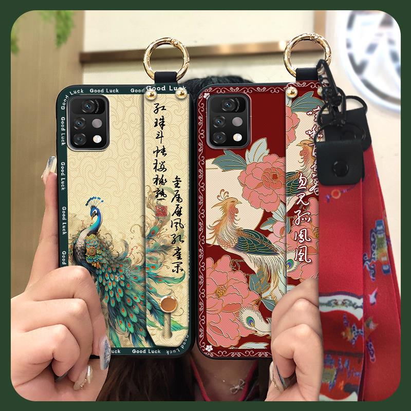 Shockproof Elderly lady Phone Case For UMIDIGI A11 Pro Max Chinese style Durable Phone Holder Waterproof Soft case Ring