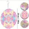 10 Inch Metal Wind Spinner Outdoor Garden Decor with 360 Degree Hook Colorful Geometric Design for Yard Patio Balcony All Season