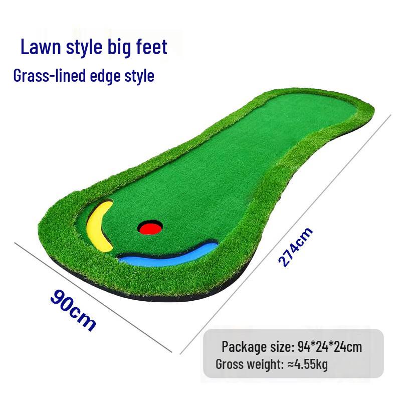 WEZHO Golf Putting Mat with Slope and Multi-Holes