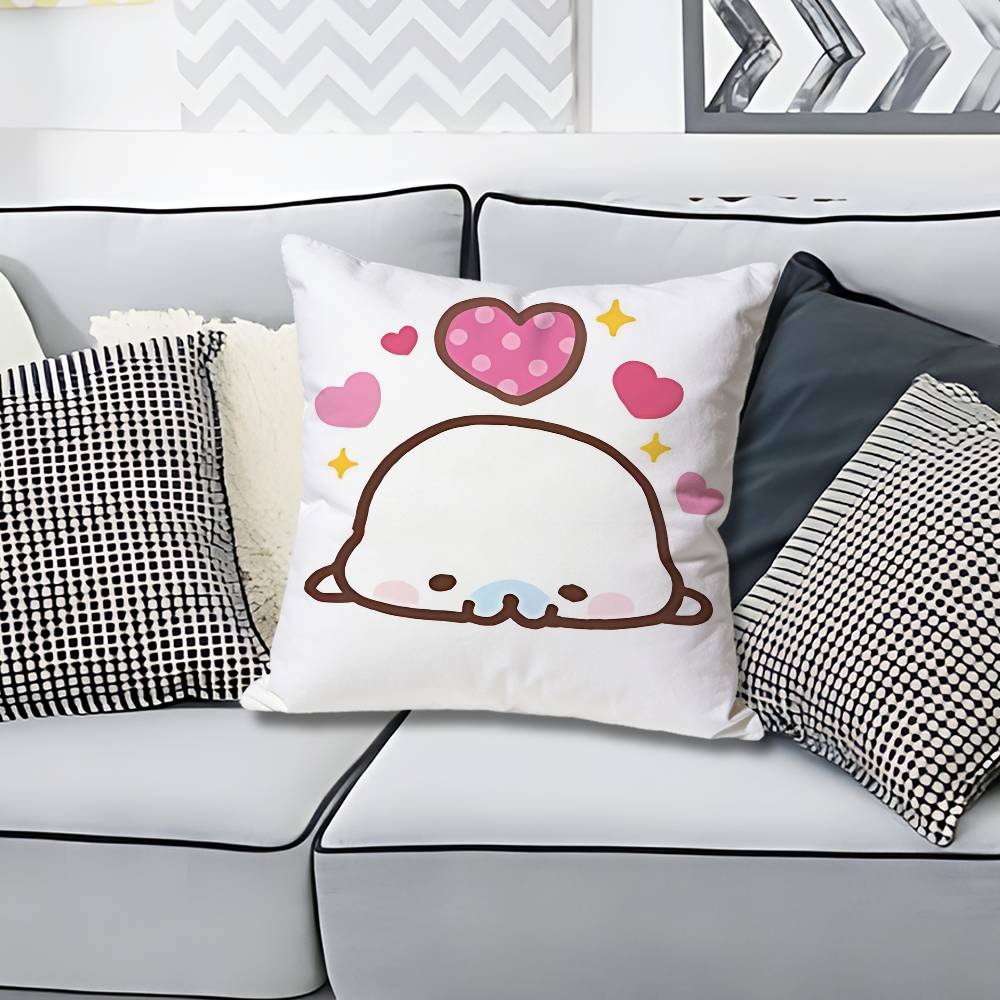 Cute MMamegoma Seal Various Sizes Square Pillow Case For Car Home Bedchamber Decor Custom Valentine gift