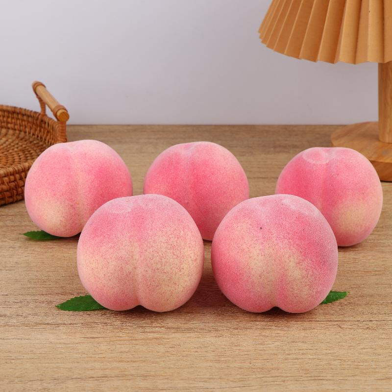 5Pcs 7Cm Artificial Peach Home Kitchen Decoration Fake Fruits Festive Party Supplies Simulation Ornament Pography Props