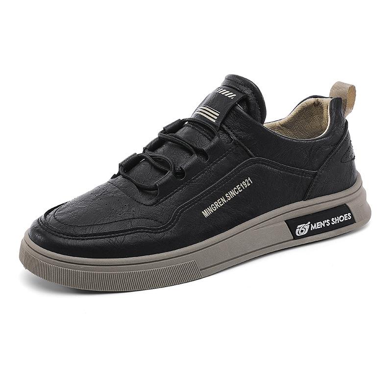 Shoes Autumn New Casual Sports Running Thick-soled Wear-resistant Leather Waterproof Board Shoes