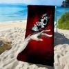Dark Style Butterfly Gothic Pattern Polyester Microfiber Beach Towel Is Highly Absorbent Suitable for Swimming and Beach Outings