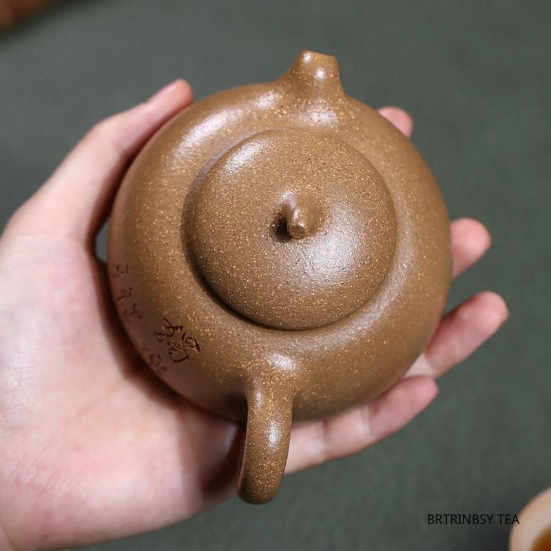 Chinese Yixing Purple Clay Teapot Tradition Household Beauty Tea Pot Handmade eggplant shape Kettle Zisha Teaware Tea Set 200ml