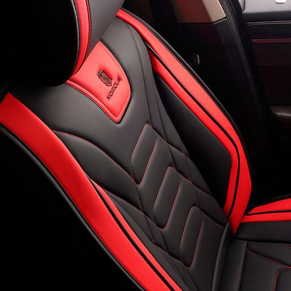 Neue Leder Autositzbezüge Vorne/Hinten Autositzbezug Kunstleder Automobil Fahrzeug Kissenbezug für Autos Universal Auto Innenraumzubehör