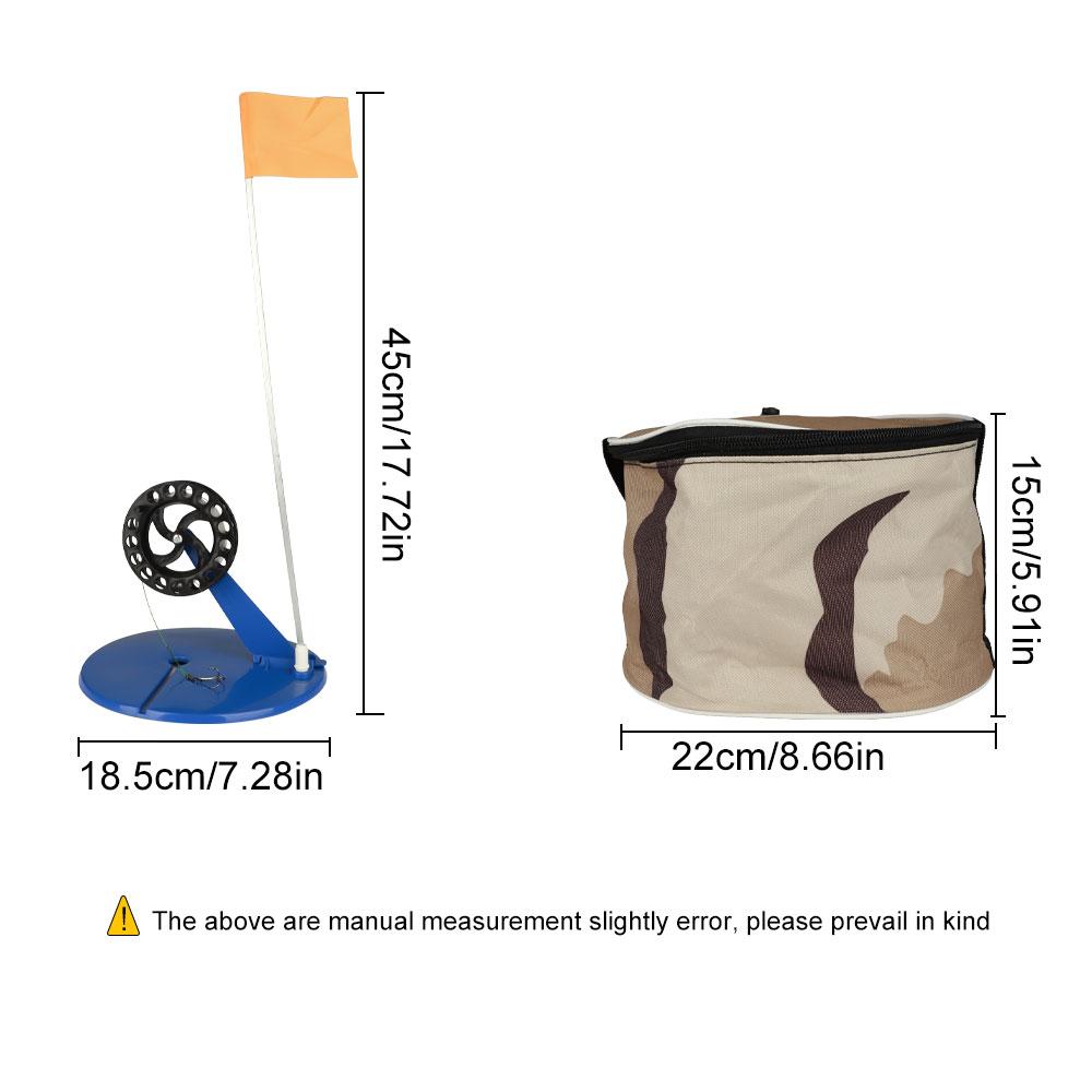 Winter Ice Fishing Pole Bag Set with Automatic Fishing Platform 10pcs Portable Kit for Outdoor Fishing