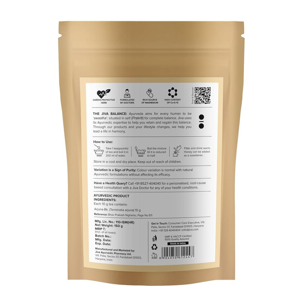 Jiva Arjuna Caffeine Free Ayurvedic Tea 150g Pack of 2 | Pure Natural Arjuna Goodness for Heart & Wellness