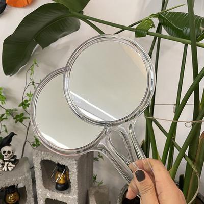 Make-up-Spiegel, klares Bild, bequemer Griff, gute Reflexion, Kosmetik, gratfrei, doppelseitiger Hand-Vergrößerungsspiegel, Geschenkartikel
