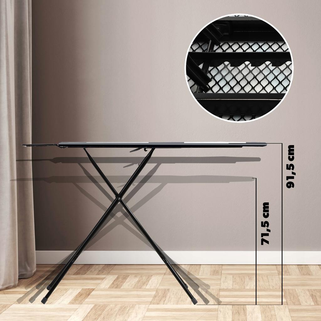 KADAX Folding Ironing Board 120x38cm Lightweight Iron Holder Standard