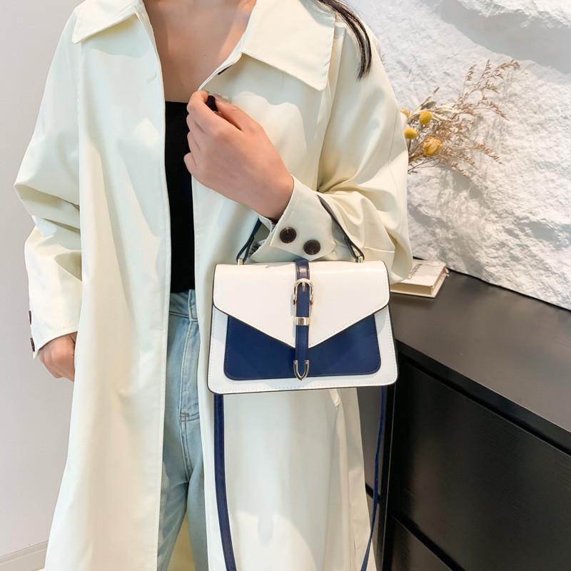 Trendy Chic Women's Small Square Bag Stylish Vintage Crossbody Shoulder Handbag In Brown Orange Blue Green Pu Material