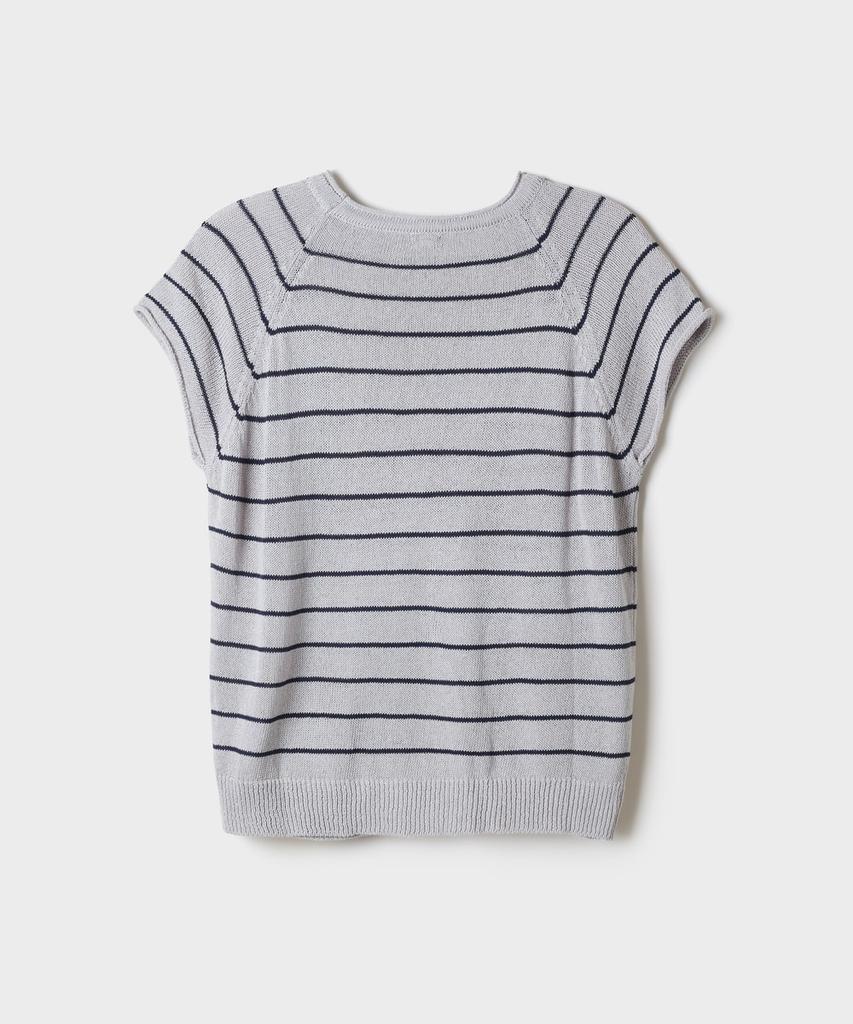 Seupao Striped Cap Sleeve Knit_Spkwg37W05