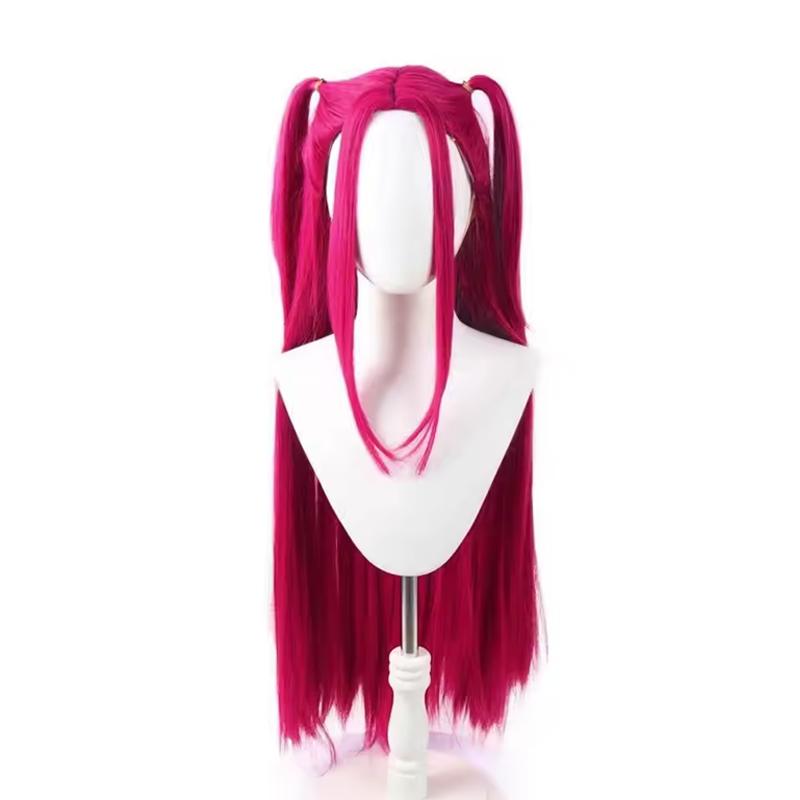 Kpop Dämonenjäger Kinder Mädchen Rollenspiel Perücke Mira Rumi Zoey Lila Schwarz Rot Langes Haar Party Rollenspiel Requisite - Kinderversion