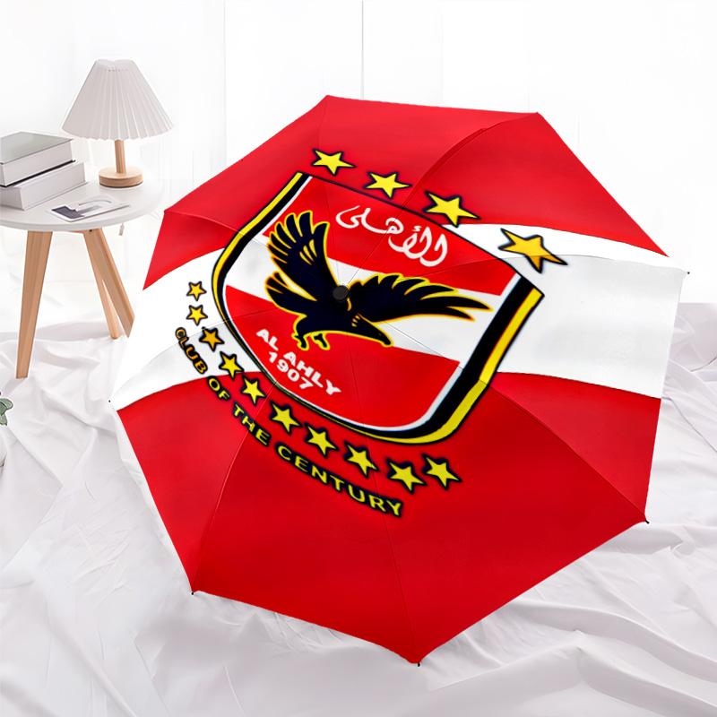 1pc Al Ahly FC Umbrella, Sun Protection, And UV Shielding. It Has Eight Sturdy Ribs for Outdoor Use And Perfect As a Holiday Gift