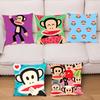 Cartoon P-Paul Frank Monkey Pillow Case Square Pillow Bedroom Sofa Leisure Comfort Cushion Car Living Room Home Decoration 40X40
