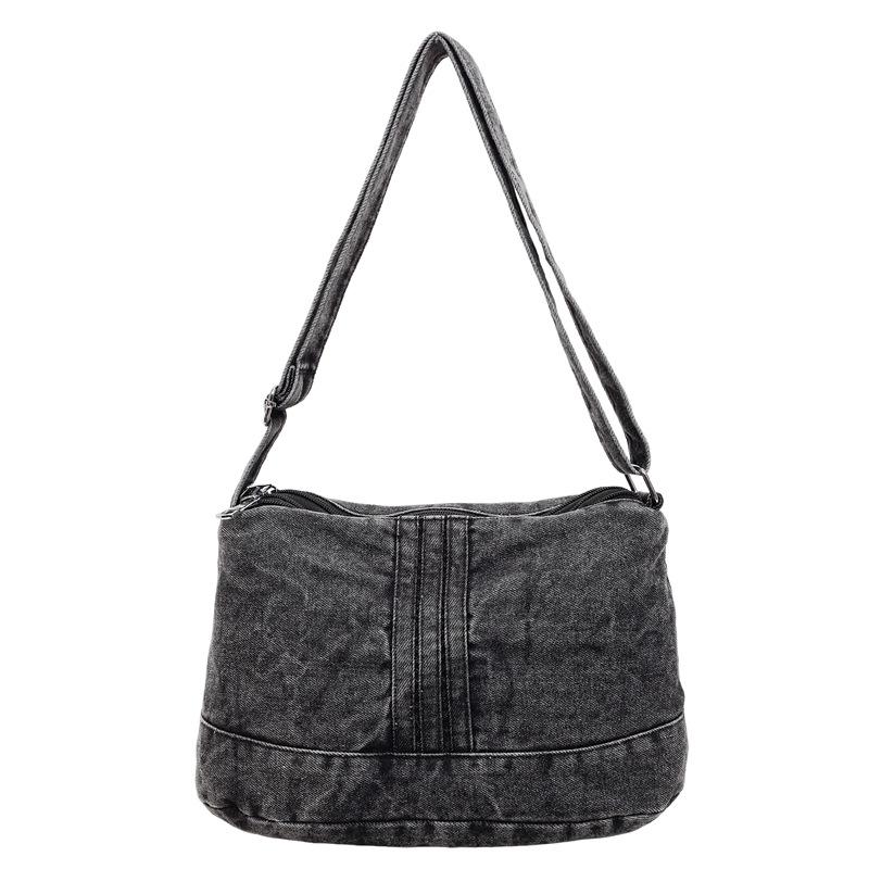 Джинсовая сумка Женская сумка через плечо Большая вместительная сумка