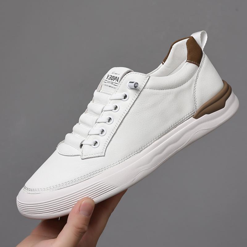 2024 new men's casual sports white shoes with one pedal, white men's shoes, lazy board shoes tide