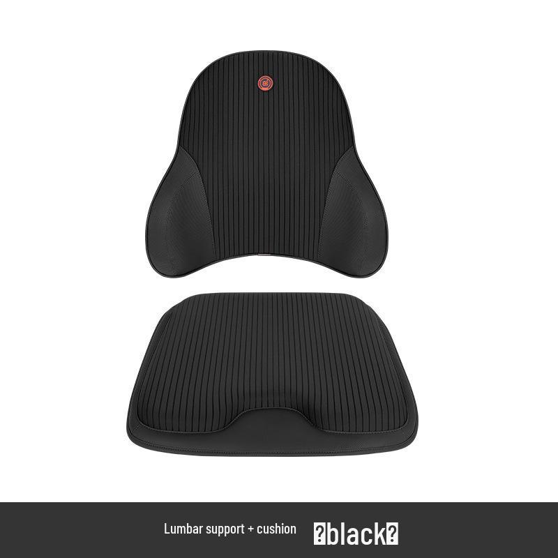 Electric Massage Lumbar Support Pillow - Memory Foam Car Seat Cushion with Remote Control.