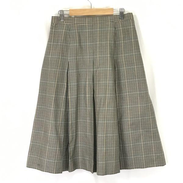 

Burberrys A-Line Pleated Knee-Length Skirt 15BR Beige Vintage 80s-90s Japan