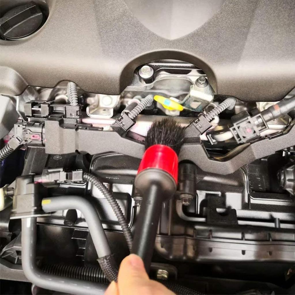 10Pcs Auto Car Detailing Brush Set,Car Interior Cleaning Kit,Including 5Pcs Car Detailing Brushes, 3Pcs Wire Brush And 2Pcs Different Soft Bristle